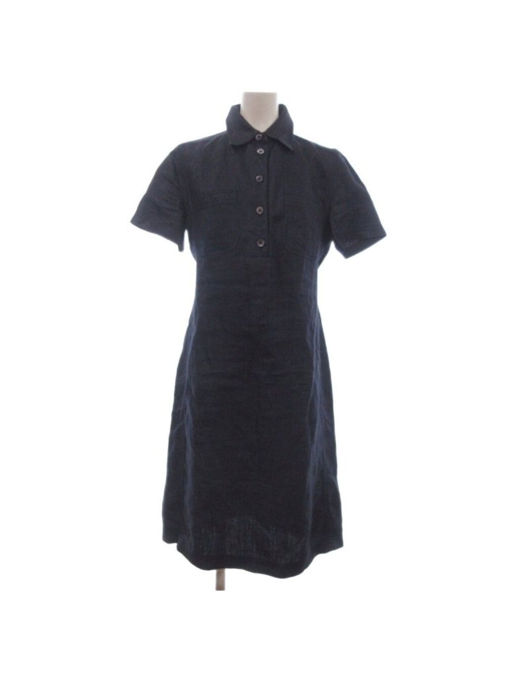 Gucci Shirt Dress Short Sleeve Linen Knee-length Tom Ford Era Indigo 38